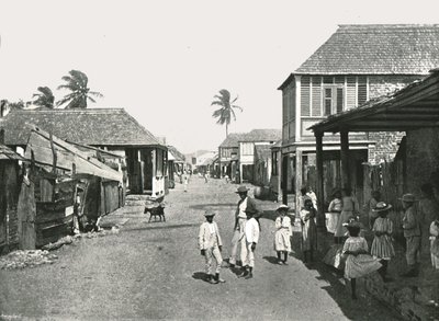 Scena uliczna w Port Royal na Jamajce, 1895. autorstwa York and Son