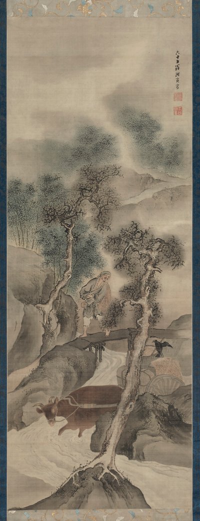 Bawół wodny powracający do domu, 1781. autorstwa Yosa Buson