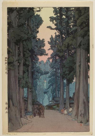 Aleja Kryptomerii autorstwa Yoshida Hiroshi
