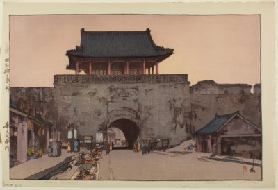 Brama Dainan w Mukden autorstwa Yoshida Hiroshi