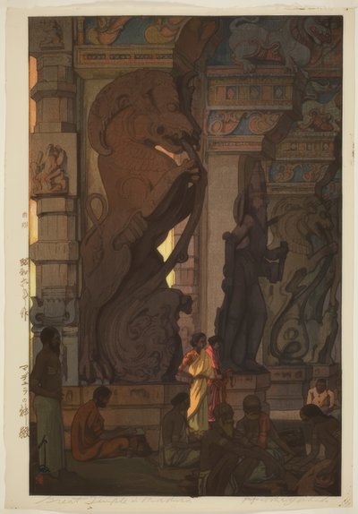 Wielka Świątynia w Madurze (Madeyura no shinden) autorstwa Yoshida Hiroshi