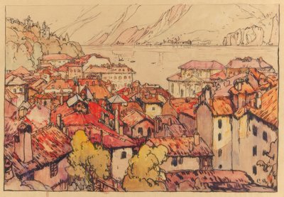 Lugano machi autorstwa Yoshida Hiroshi