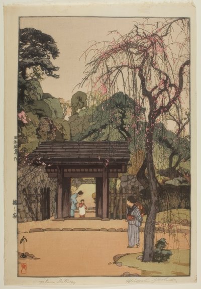 Śliwkowa brama autorstwa Yoshida Hiroshi