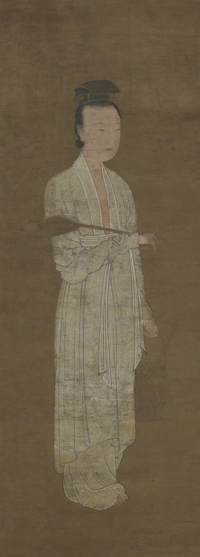 Portret kobiety w bieli: Lu Meiniang autorstwa Yuan Dynasty Chinese School