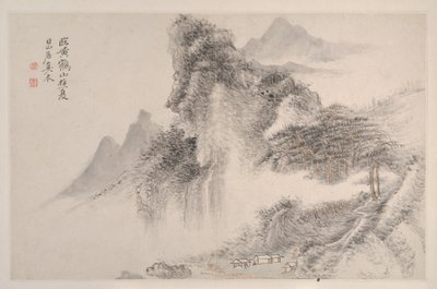 Krajobrazy w stylu mistrzów Song i Yuan, 1667. autorstwa Shouping Yun
