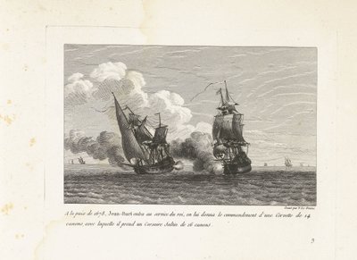 Jan Bart w dienst van de koning van Frankrijk, 1678 Po pokoju z 1678 r. Jean-Bart wszedł do służby królewskiej, otrzymał dowództwo nad 14-działową korwetą, z którą wziął 16-działową Corsair Saltin (tytuł na obiekcie) Kolekcja grzebieni autorstwa Yves Marie Le Gouaz