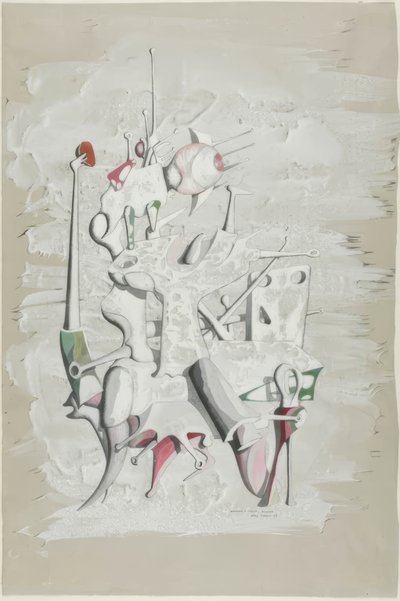 Hołd dla Marcela Duchampa (awers); Konstrukcja (rewers) autorstwa Yves Tanguy