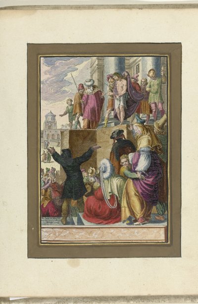 Chrystus ukazany ludziom (Ecce homo) Męka Chrystusa (tytuł serii) autorstwa Zacharias Dolendo