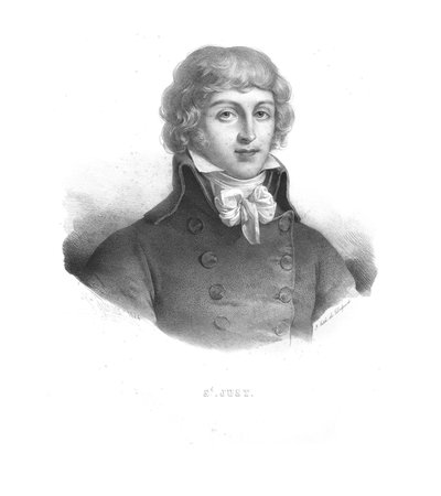 Louis Antoine de Saint-Just, 1824. autorstwa Zephirin Felix Jean Marius Belliard