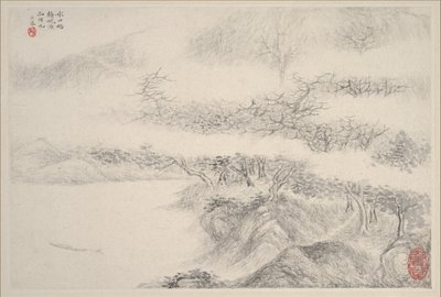 Krajobrazy, dat. 1644. autorstwa Zhang Feng