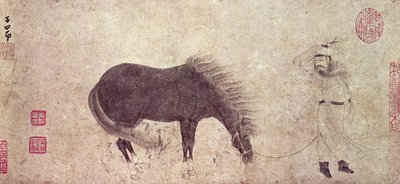 Koń i oczyszczenie w zimie (atrament na papierze) autorstwa Zhao Mengfu Chao Meng Fu or