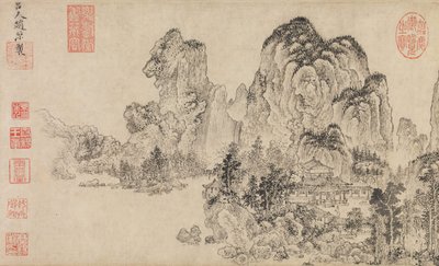 Krajobraz, koniec XIV wieku. autorstwa Zhao Yuan