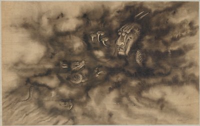 Smoki w chmurach, dynastia Qing, 1684. autorstwa Zhou Xun