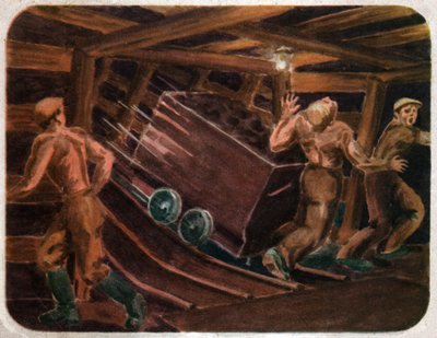 Wypadek w kopalni, ok. 1950 autorstwa . .
