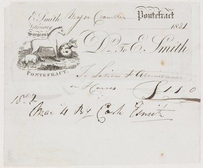 Rolnicza medycyna weterynaryjna Rachunek weterynaryjny autorstwa Frederick (attr. to) Barnard