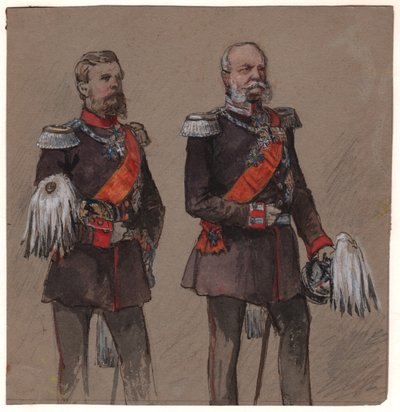 Aleksander II Rosji i Wilhelm II Prus autorstwa . .