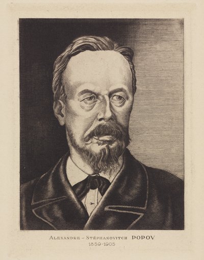 Aleksandre-Stefanowicz Popow, rosyjski fizyk, ok. 1905 autorstwa Frederick (attr. to) Barnard