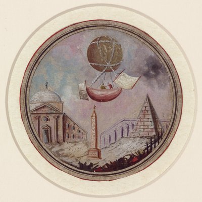 Wczesna katastrofa balonowa, ok. 1785 autorstwa Frederick (attr. to) Barnard