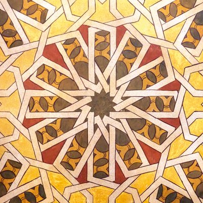 Geometryczny wzór w stylu arabskim. Klasztor La Rabida., 2020 (zdjęcie) autorstwa . .