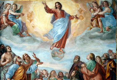 Wniebowstąpienie Chrystusa. Bazylika Santissima Annunziata del Vasato. Genua. Włochy. autorstwa . .