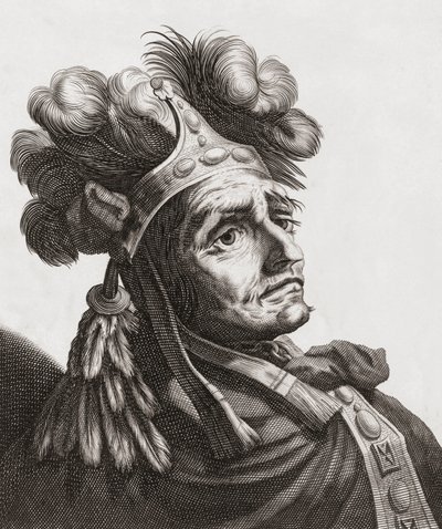 Atahualpa, ostatni cesarz Inków. Portret. autorstwa . .