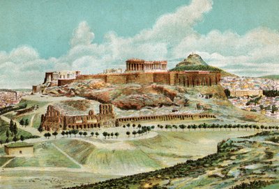 Ateny, ok. 1920 (litografia) autorstwa . .