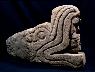 Marker do gry w piłkę z Mixco Viejo, Gwatemala, okres postklasyczny (kamień) autorstwa Hippolyte Lalaise Devéria