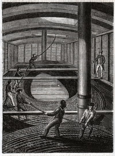 Telegrafia kablowa sous marin. Telegraficzny kabel podmorski. autorstwa Frederick (attr. to) Barnard