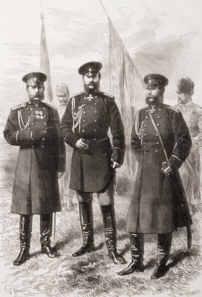 Sztab Generalny Armii Kaukaskiej podczas wojny rosyjsko-tureckiej (1877-1878) autorstwa . .