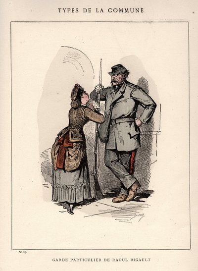 Komuna Paryża: garnitur GARDE PARTICULAR DE RAOUL RIGAULT (29) w „” Les Communeux autorstwa Frederick (attr. to) Barnard
