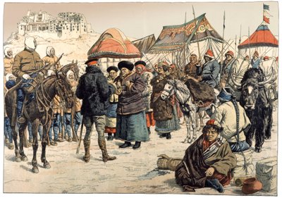 Podbój Tybetu. 1902 (grawerowanie) autorstwa . .