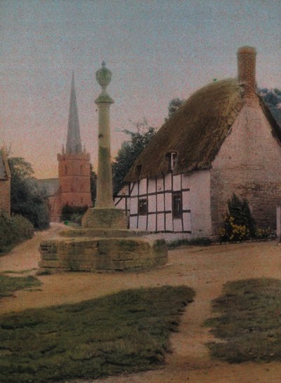 Domek kryty strzechą autorstwa Frederick (attr. to) Barnard