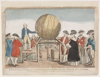 Pokaz balonowania, ok. 1784 autorstwa Frederick (attr. to) Barnard