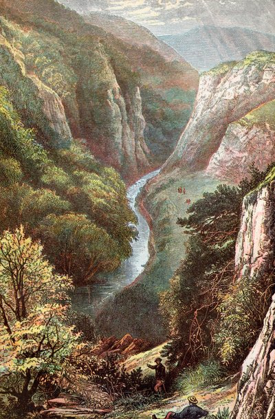 Dovedale, Peak District, Derbyshire, Anglia, autorstwa . .