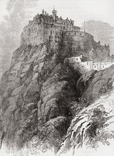 Zamek w Edynburgu, Castle Rock, Edynburg, Szkocja. autorstwa . .