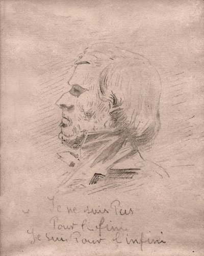 Eugene Delacroix „Nie jestem za finiszem, jestem za nieskończonością”. ok. 1850 (rysunek) autorstwa . .