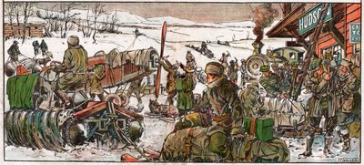 Poszukiwacze złota w kopalni w Ontario. 1926 (ilustracja) autorstwa . .