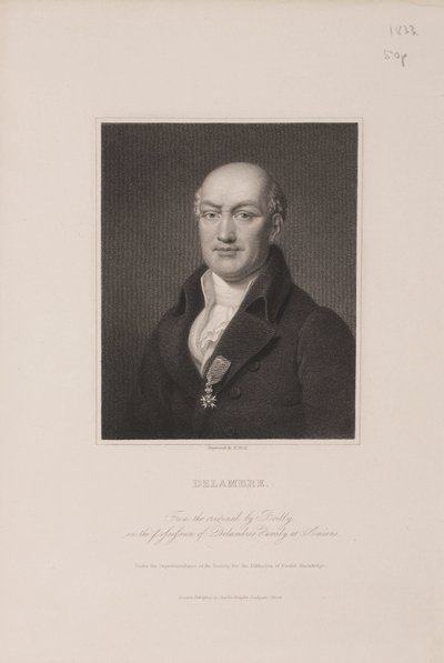Jean Baptiste Joseph Delambre, francuski astronom, ok. 1810 r. autorstwa Frederick (attr. to) Barnard
