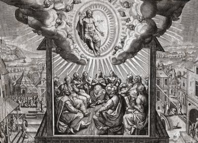 Jezus Chrystus i apostołowie autorstwa . .