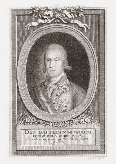 Luis Fermín de Carvajal, hrabia Unii. Portret. autorstwa . .
