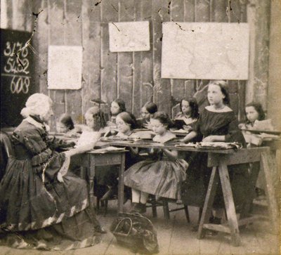Lekcja matematyki, ok. 1890 (zdjęcie) autorstwa Frederick (attr. to) Barnard