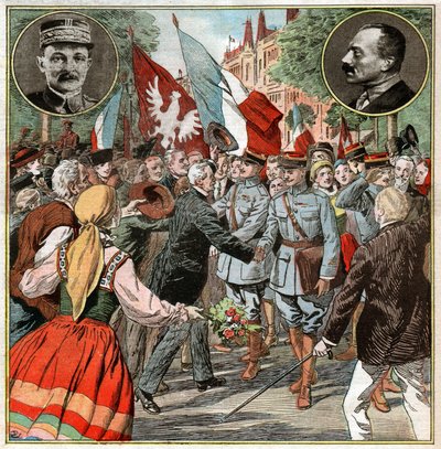 Maxime Weygand i Pologne. Maxime Weygand w Polsce. autorstwa Ferdinand Georg Waldmuller