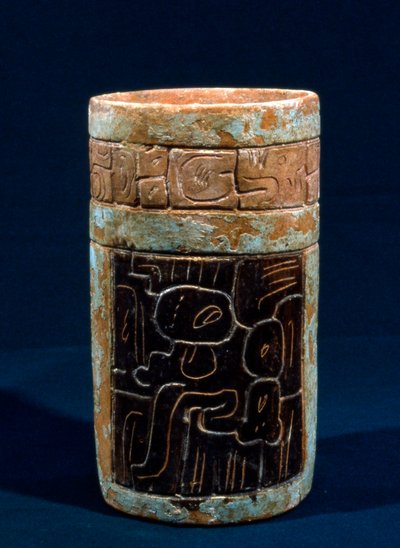 Naczynie pogrzebowe Majów z Tikal, Peten, Gwatemala, okres klasyczny, ok. 300-900 ne (ceramika) autorstwa Hippolyte Lalaise Devéria