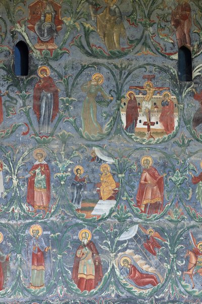 Klasztor (manastirea Sucevita). Kościół. Zewnętrzny. Ściana południowa. Malarstwo ścienne. autorstwa . .