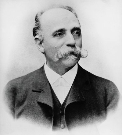Portret Bartolomeo Emilio Camillo Golgiego (1843-1926), włoskiego naukowca i lekarza, Nagroda Nobla w dziedzinie medycyny w 1906 roku, fotografia autorstwa William Walcutt