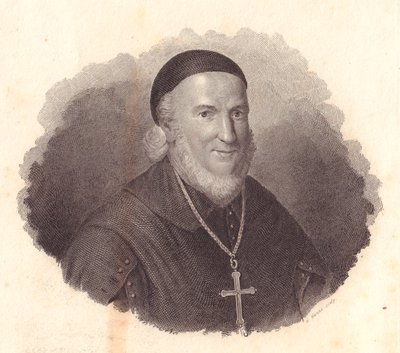 Portret biskupa włoskiego Adeodato Turchi (1724-1803), miedzioryt G Guzziego z obrazu Francesco Viciry autorstwa William Walcutt