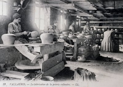 Pocztówka z ceramiką do zastawy stołowej Vallauris, ok. 1900, Francja autorstwa William Walcutt