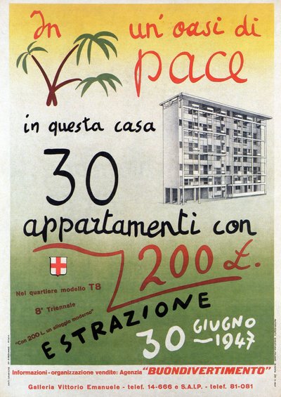 OAZA POKOJU QT8 - ODBUDOWA MEDIOLANU 1947 autorstwa . .