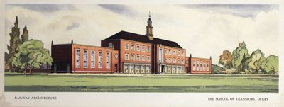 Architektura kolejowa: Szkoła Transportu, Derby, początek lat 50. autorstwa Frederick (attr. to) Barnard
