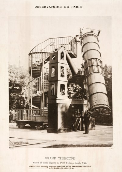 Teleskop zwierciadlany, Obserwatorium Paryskie autorstwa Frederick (attr. to) Barnard
